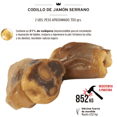 Mediterranean Natural Medio Codillo 550g (2 Uds) | Snack Natural para Perros