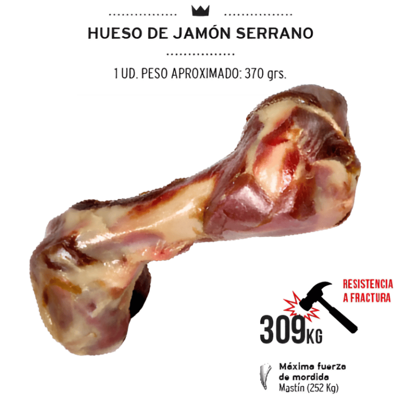 Mediterranean Natural Hueso de Jamón 370 gr | Snack Natural para Perros