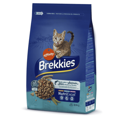 Brekkies Nutri Excel Salmón y Atún | Pienso para Gatos Adultos