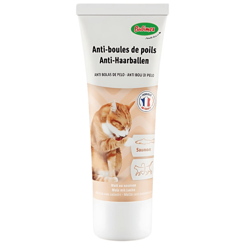 Tubo de Malta Bubimex con Salmón 100 g – Prevención de Bolas de Pelo y Mejora del Tránsito Intestinal en Gatos