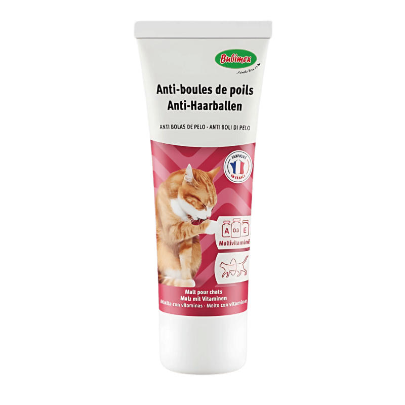 Tubo de Malta Bubimex Multivitamínico 100 g – Prevención de Bolas de Pelo y Refuerzo del Sistema Inmunológico en Gatos