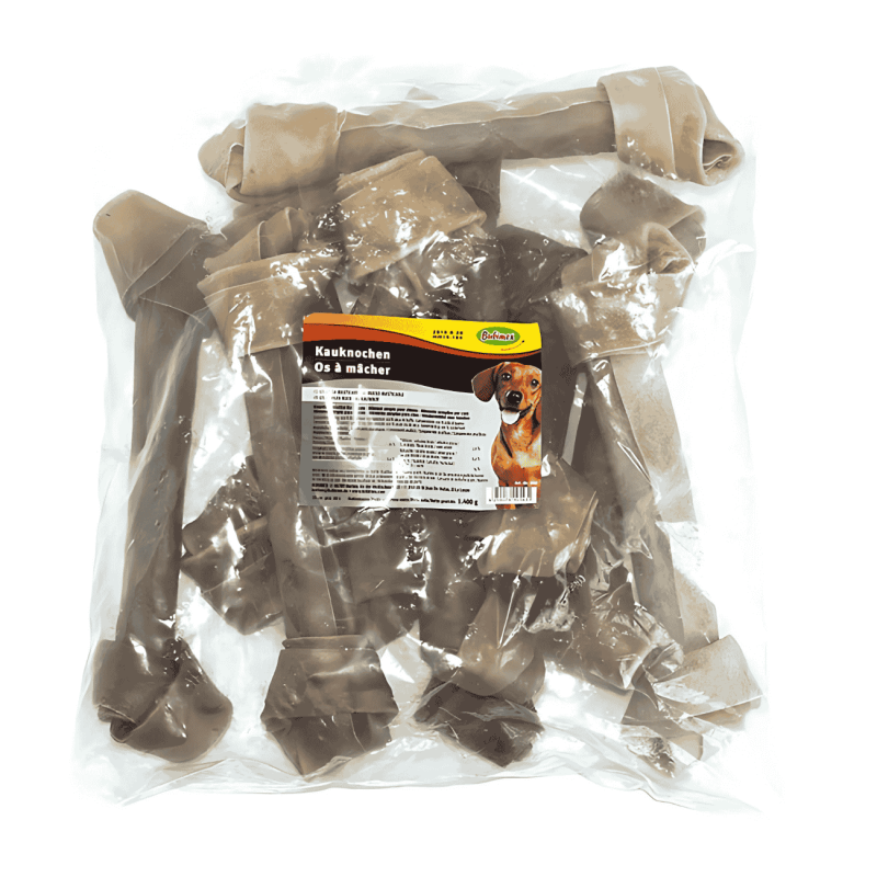 Bubimex Hueso Nudo Masticable 18 cm | Pack 20 Uds | Snack Natural