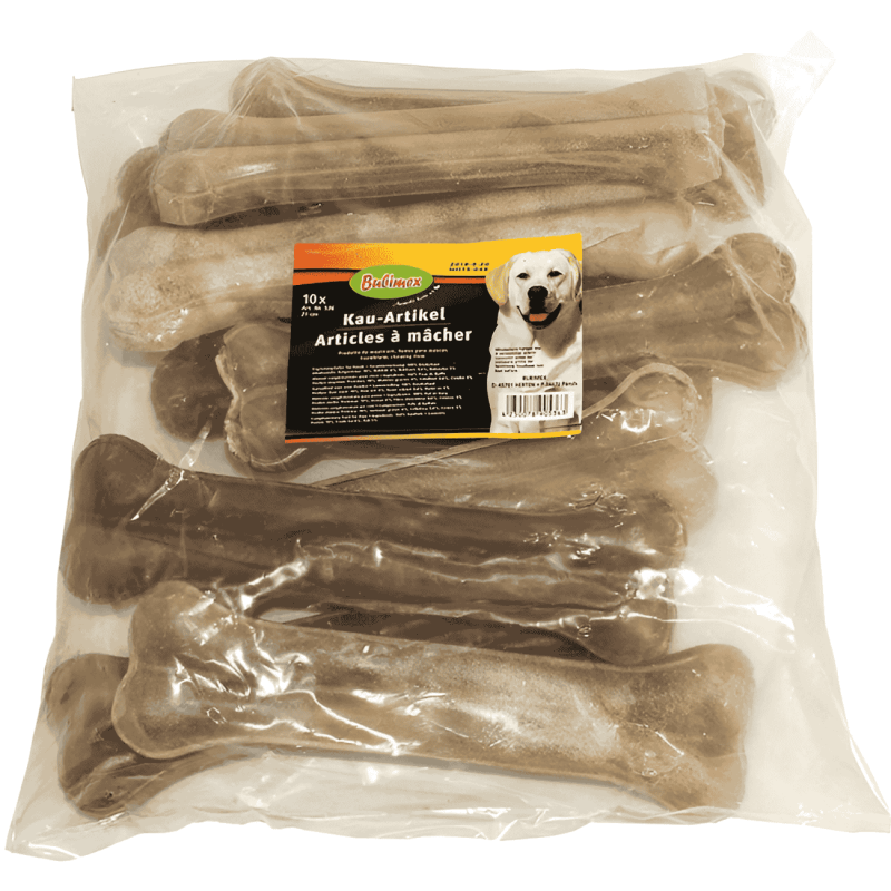 Bubimex Hueso Prensado 21 cm | Pack 10 Uds | Snack Natural para Perros