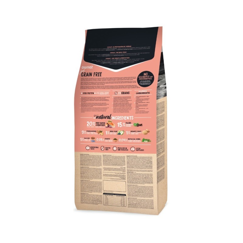 Ownat Grain Free Just Adult Salmon & Seafood | Pienso Perros Sin Cereales