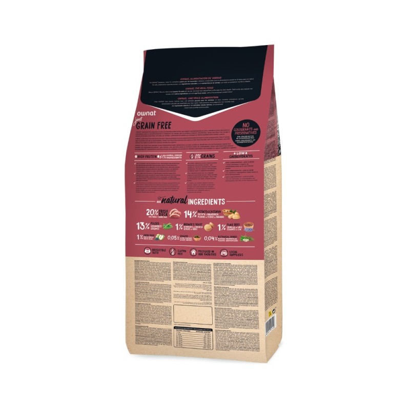 Ownat Grain Free Just Duck – Pienso Sin Cereales para Perros Adultos 3kg y 14kg | supienso.com