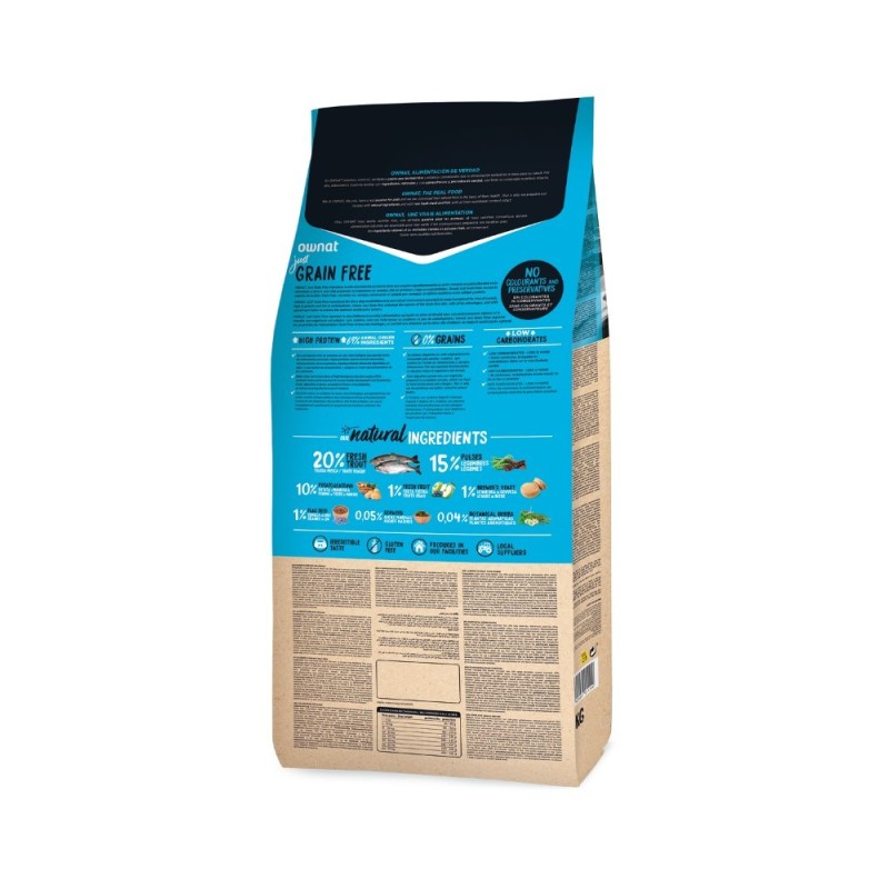 Ownat Grain Free Just Trout – Pienso Sin Cereales para Perros Adultos 3kg y 14kg | supienso.com
