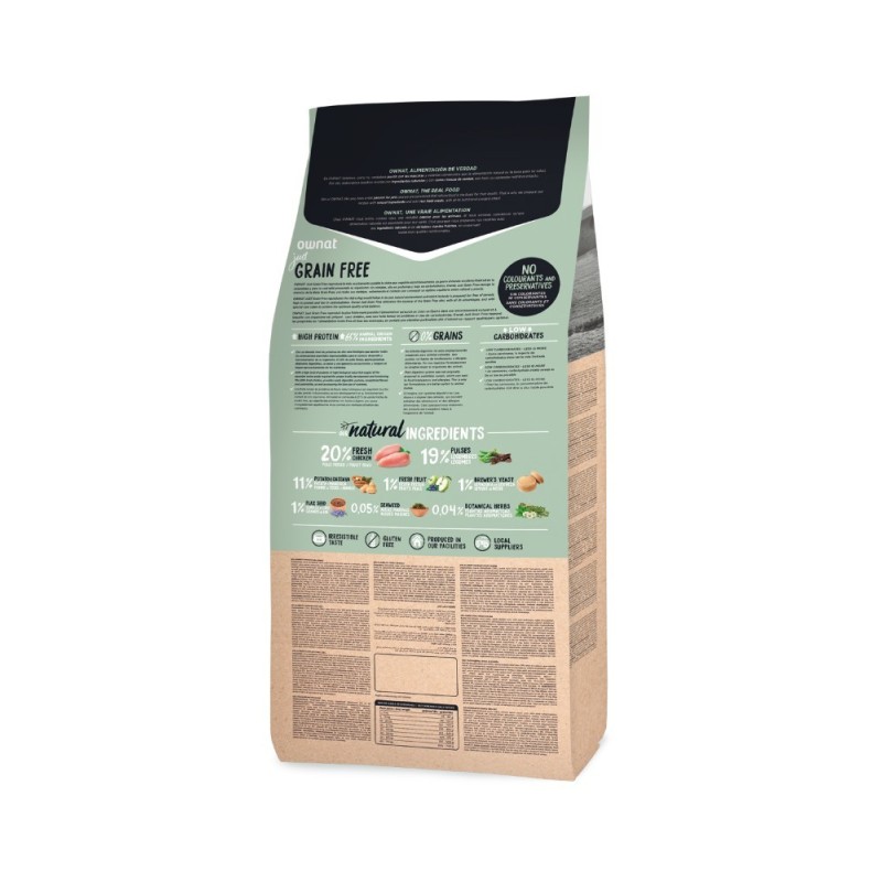 Ownat Grain Free Just Adult Chicken 3kg y 14kg | Pienso Perros