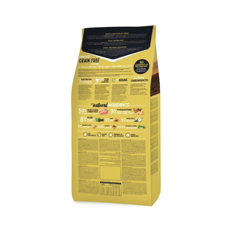 Ownat Grain Free Prime Junior Pollo y Pavo | Pienso Cachorros Sin Cereales