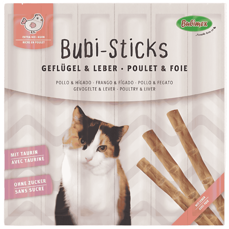 Bubi Sticks Aves e Hígado 42 g | Snack Natural para Perros | Supienso