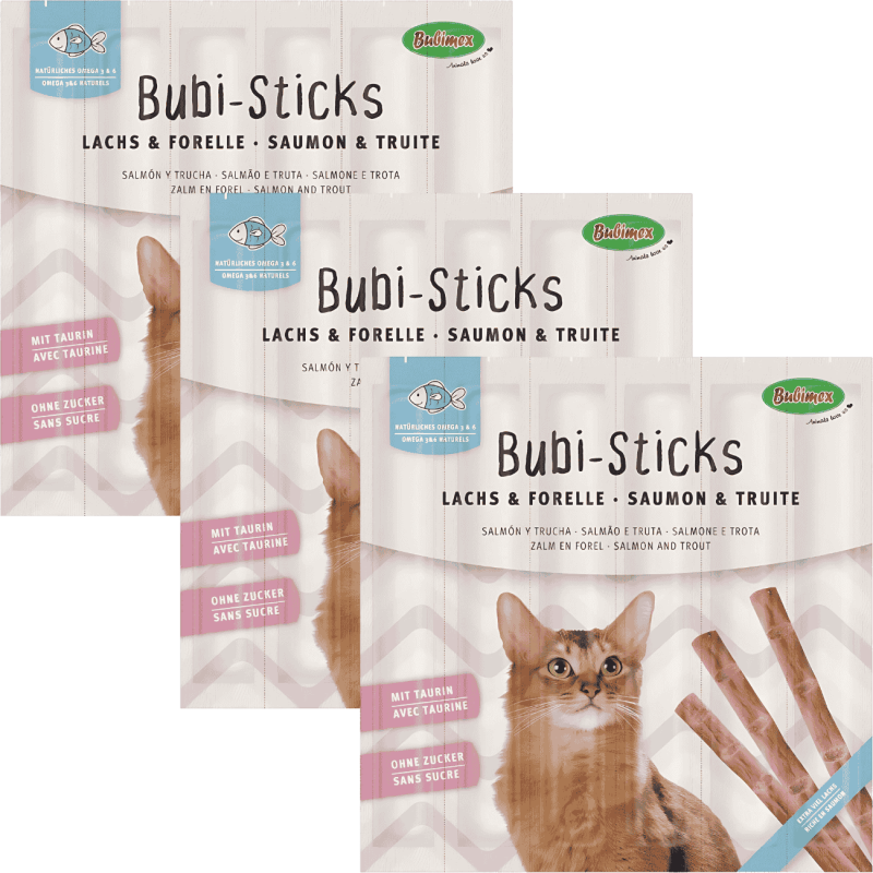 Bubi Sticks Salmón 42 g | Snack Natural Rico en Omega 3 para Perros | Supienso