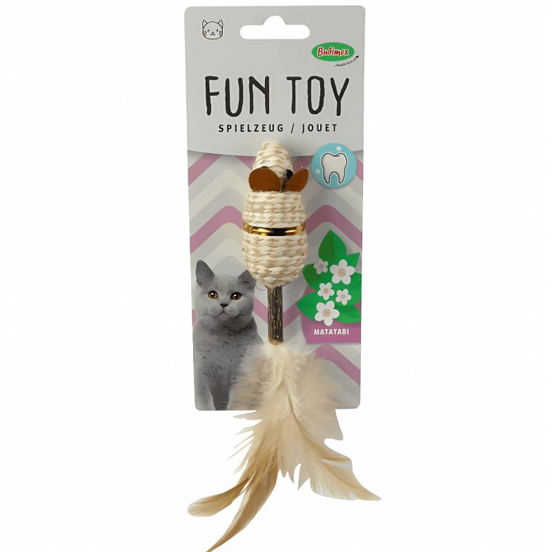 Ratón de Juguete con Matatabi y Catnip para Gatos – Diversión Natural y Salud Dental