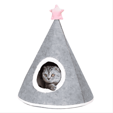 Igloo para Gato con Estrella – Cama Cerrada y Decorativa para Gatos