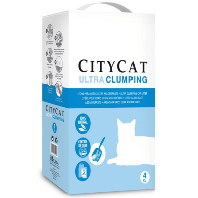 Arena City Cat Ultra Clumping 4 kg – Arena Aglomerante de Alta Calidad para Gatos