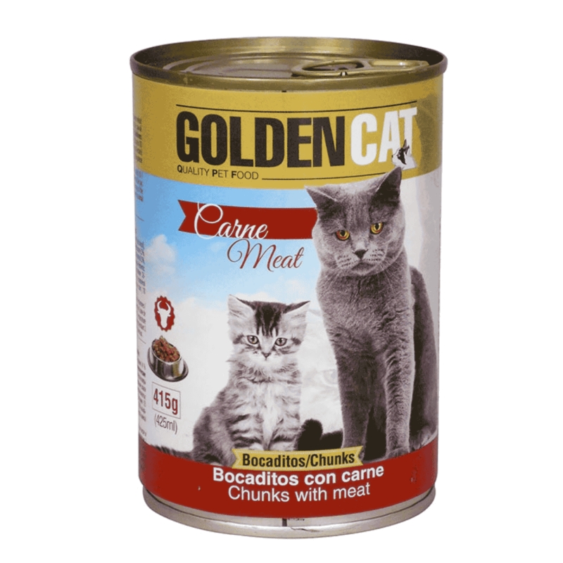 Golden Cat Carne 415 g – Comida Húmeda Nutritiva para Gatos con Sabor a Carne