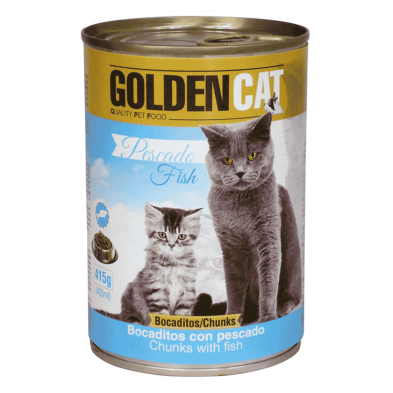 Golden Cat Pescado 415 g – Comida Húmeda Completa para Gatos con Sabor a Pescado