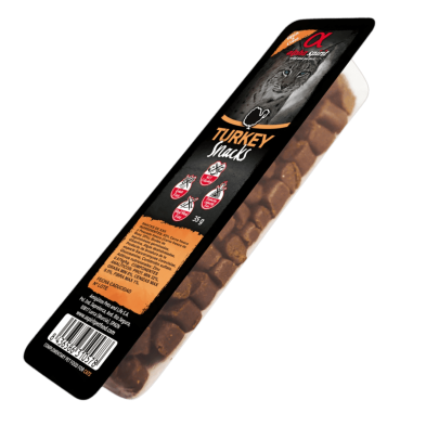 Alpha Spirit Snacks de Pavo para Gatos – Pack 16x35 g | Premios Naturales y Sin Gluten