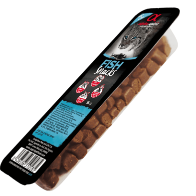 Alpha Spirit Snacks de Pescado para Gatos – Pack 16x35 g | Premios Naturales y Sin Gluten
