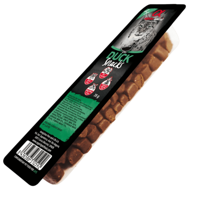 Alpha Spirit Snacks de Pato para Gatos – Pack 16x35 g | Premios Naturales y Sin Gluten