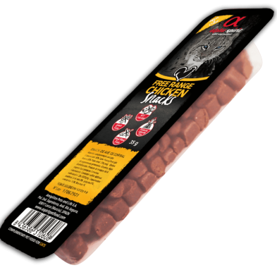 Alpha Spirit Snacks de Ave de Corral para Gatos – Pack 16x35 g | Premios Naturales y Sin Gluten