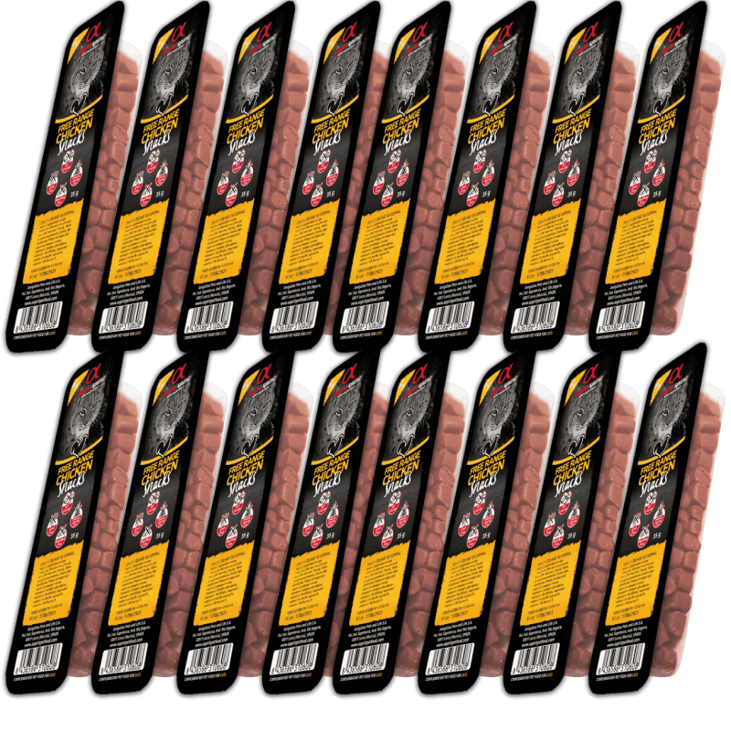 Alpha Spirit Snacks de Ave de Corral para Gatos – Pack 16x35 g | Premios Naturales y Sin Gluten
