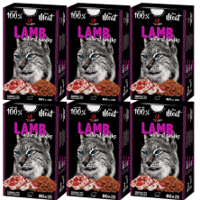Alpha Spirit Snacks Naturales de Cordero para Gatos – Pack 6x80 g | Premios Semihúmedos y Sin Gluten