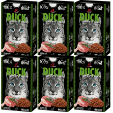 Alpha Spirit Snacks Naturales de Pato para Gatos – Pack 6x80 g | Premios Semihúmedos y Sin Gluten