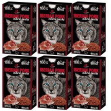 Alpha Spirit Snacks Naturales de Jamón para Gatos – Pack 6x80 g | Premios Semihúmedos y Sin Gluten