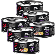 Alpha Spirit Comida Húmeda para Gatos de Cordero y Pera – Lata 200 g | Monoproteico y Sin Gluten