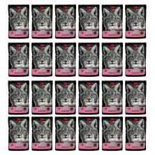 Alpha Spirit Mousse Gato Jamón | Pack 24x85g | Alimento Húmedo Natural y Sin Cereales
