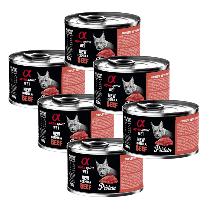 Alpha Spirit Lata Gato Ternera | Comida Húmeda Natural y Grain Free | Alta Palatabilidad