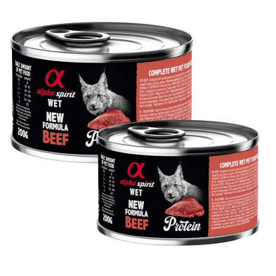 Alpha Spirit Lata Gato Ternera | Comida Húmeda Natural y Grain Free | Alta Palatabilidad