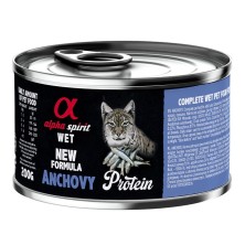 Alpha Spirit Lata Gato Boquerón | Comida Húmeda Natural Grain Free | Rica en Pescado y Omega 3