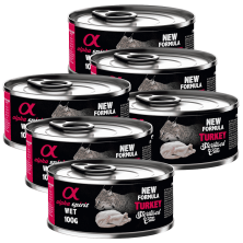 Alpha Spirit Comida Húmeda para Gatos Esterilizados de Pavo – Latas 100 g y 200 g | Alta Palatabilidad y Sin Gluten