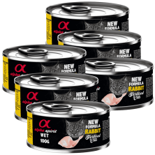 Alpha Spirit Comida Húmeda para Gatos Esterilizados de Conejo – Latas 100 g y 200 g | Alta Palatabilidad y Sin Gluten