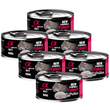 Alpha Spirit Lata Gato Pavo | Comida Húmeda Natural y Grain Free | Alta Digestibilidad y Palatabilidad