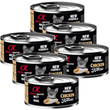 Alpha Spirit Comida Húmeda para Gatitos de Pollo | Alta Palatabilidad y Sin Gluten