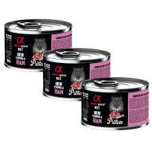 Alpha Spirit Lata Gato Jamón | Comida Húmeda Natural Sin Cereales | Alta Palatabilidad y Sin Aditivos