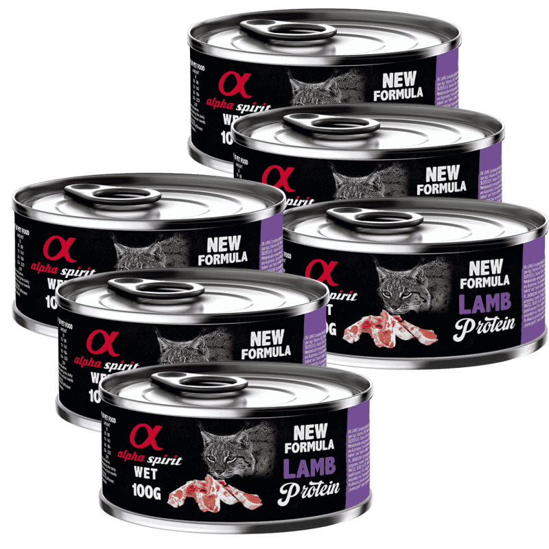 Alpha Spirit Lata Gato Cordero | Comida Húmeda Sin Cereales y Gluten | Alta en Proteína y Sabor Natural