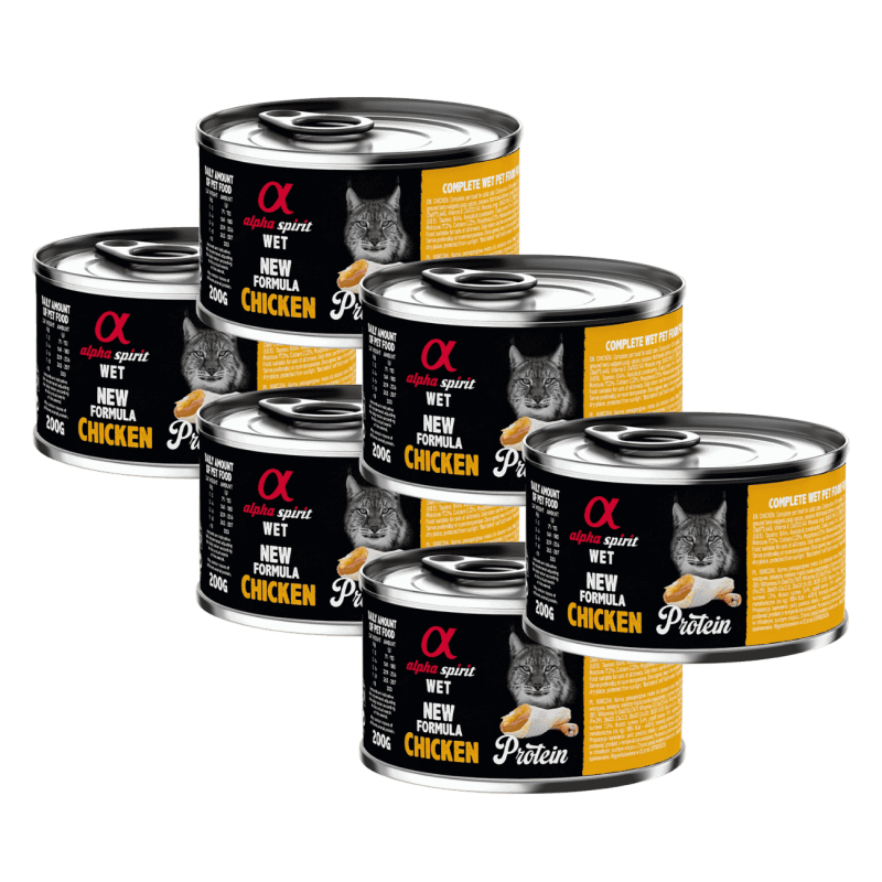 Alpha Spirit Lata Gato Pollo | Comida Húmeda Natural Sin Cereales | Alta en Proteína y Fácil Digestión