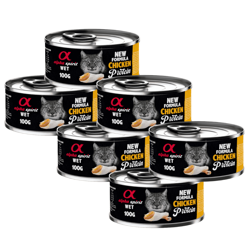 Alpha Spirit Lata Gato Pollo | Comida Húmeda Natural Sin Cereales | Alta en Proteína y Fácil Digestión