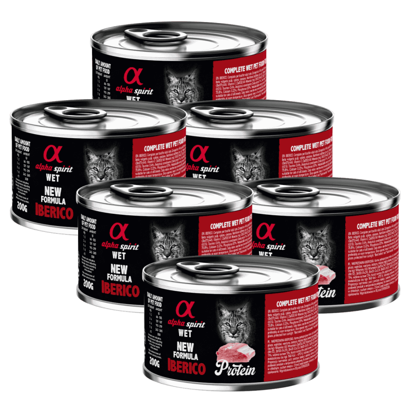 Alpha Spirit Lata Gato Cerdo | Alimento Húmedo Completo Sin Cereales y Alta en Proteína Animal
