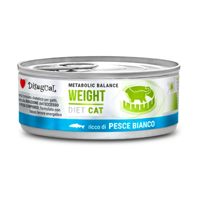 Disugual Diet Cat Húmedo Pescado Blanco Weight 85gr – Alimento Light para Gato con Sobrepeso