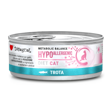 Disugual Diet Cat Húmedo Trucha Hypoalergénica 85gr – Alimento Hipoalergénico para Gatos