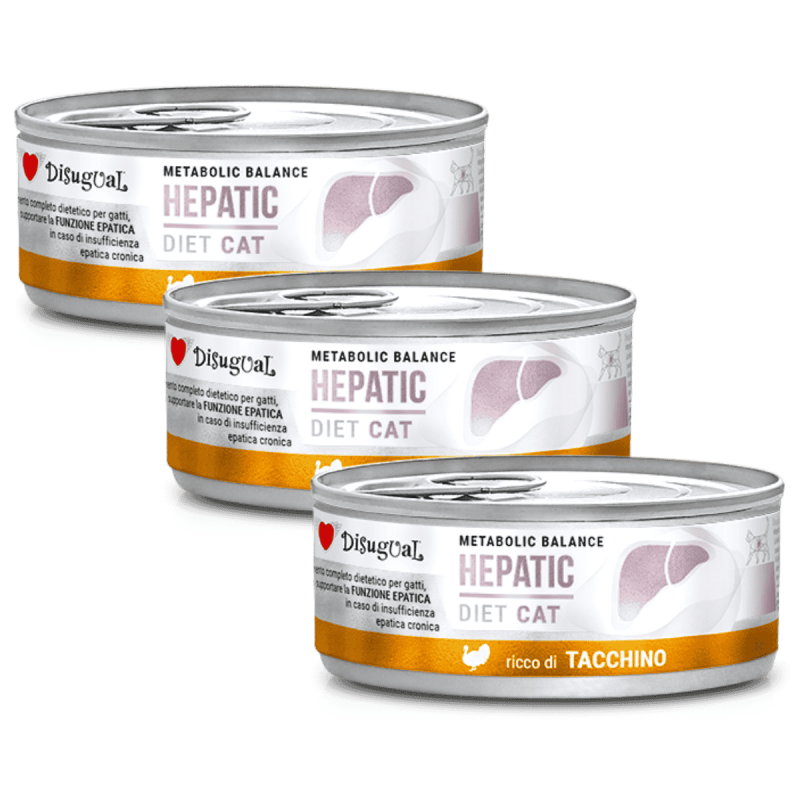 Disugual Diet Cat Húmedo Pavo Hepatic 85gr – Comida para Gatos con Problemas de Hígado