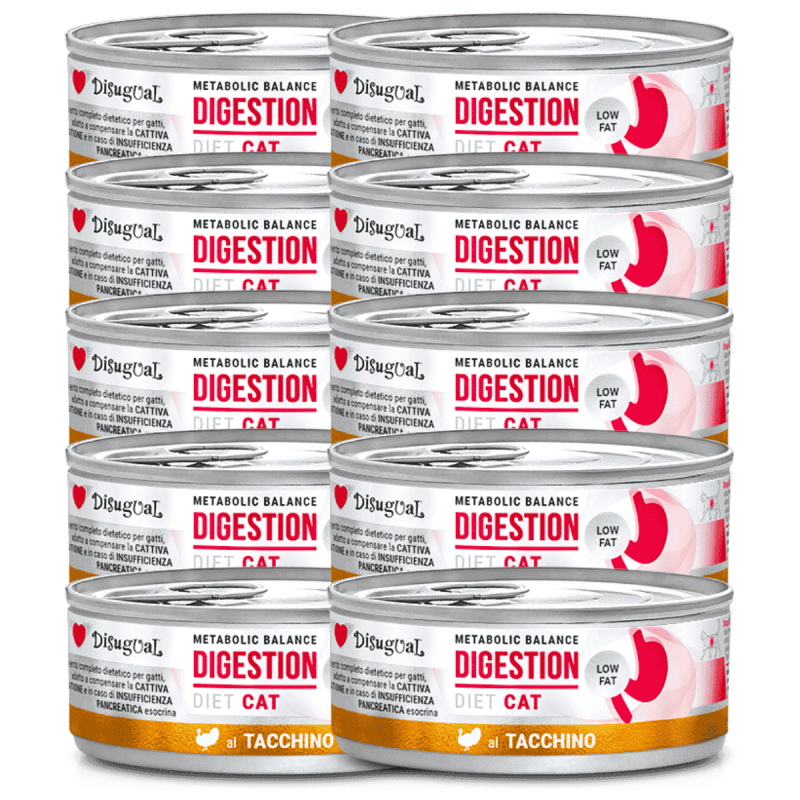 Disugual Diet Cat Húmedo Pavo Digestión 85gr – Comida para Gatos con Problemas Digestivos