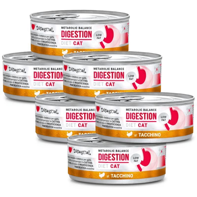Disugual Diet Cat Húmedo Pavo Digestión 85gr – Comida para Gatos con Problemas Digestivos