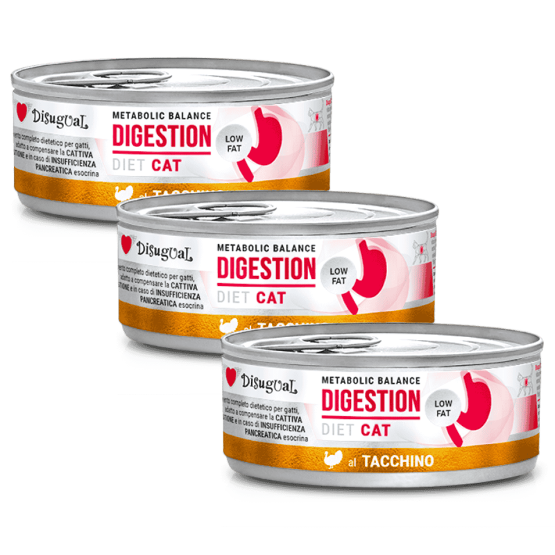 Disugual Diet Cat Húmedo Pavo Digestión 85gr – Comida para Gatos con Problemas Digestivos