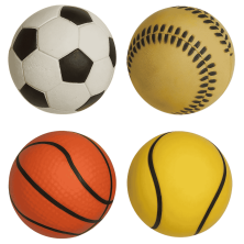 Pelota de Goma para Perros 6 cm con Estampados Deportivos | Supienso