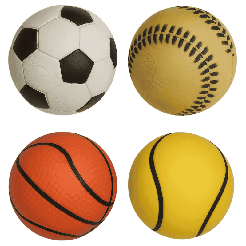 Pelota de Goma para Perros 6 cm con Estampados Deportivos | Supienso