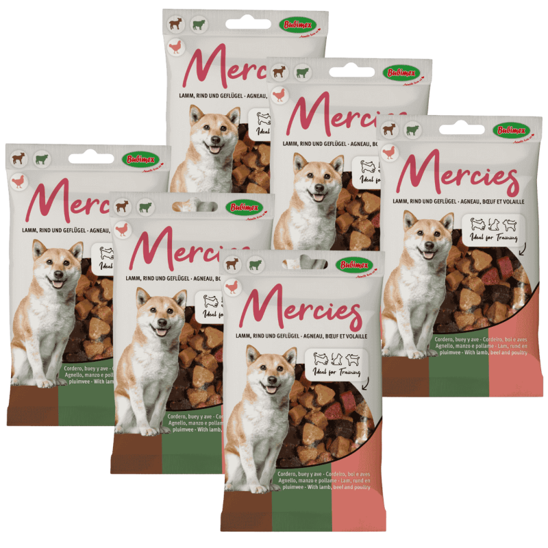 Snacks Bubimex Mercies Cordero, Buey y Ave 100 g | Premios Naturales para Perros | Supienso